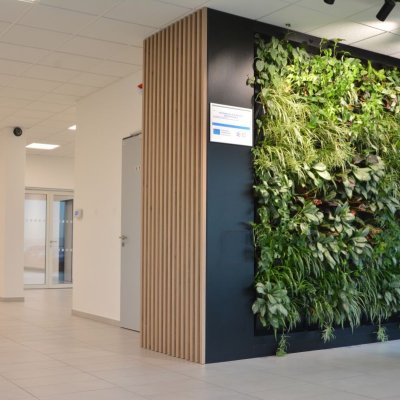 Zelená stěna je vybavena pokročilým systémem, který zajišťuje automatickou údržbu rostlin